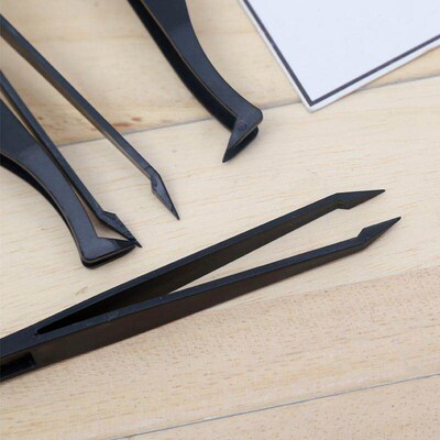 Anti-static black tweezers tool, plastic tweezers, pointed t