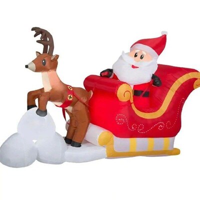 Blow up Santa Claus Santa Claus on Sleigh Winter Built in
