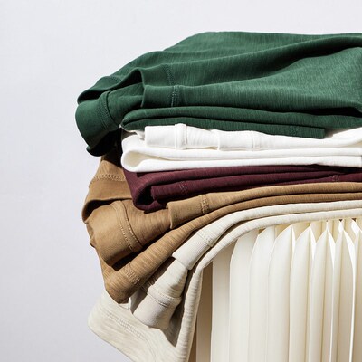 Temperament Commuting Heavyweight Bamboo Joint Cotton Short-