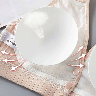 Cotton Maternity Nursing Bras Pregnant Breastfeeding Front B
