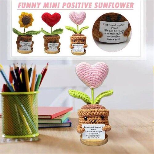 NEW Mini Cute Crochet Potted Plants Eternal Flowers Wedding