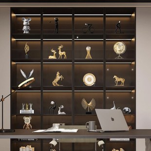 高端大气上档次办公室工艺品摆件书房博古架摆设客厅酒柜招财装饰