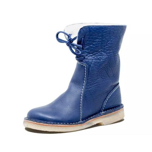 Women Snow Boots for Woman Winter Fur Plush Lace Up Boots Fe