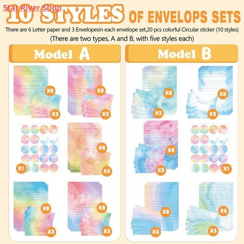65pcs Retro Vintage Kraft Paper Envelopes Mini Cute Kawaii