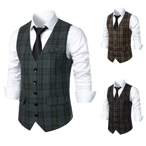 Mens British Style Retro Suit Vest M101