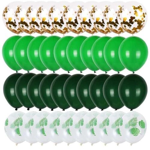 40pcs Green Balloons Set Chrome Metallic Confetti Ballon Jun