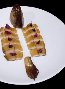 酒店陶瓷浅盘大鸡圆盘凉菜黄花鱼摆盘厅食堂热RRM菜盘用牛家盘排