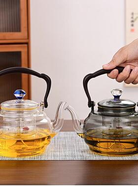 星空煮烧茶壶耐热玻璃25926提梁煮壶高壶硼硅水蒸一体四代煮茶器
