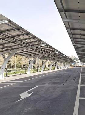 太能发可加工钢结电构车棚光伏支架建筑车镀锌光伏支HEX架光伏阳
