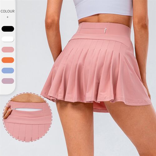Lulu Tennis Female Shorts Pleated Skirt Breathable Golf