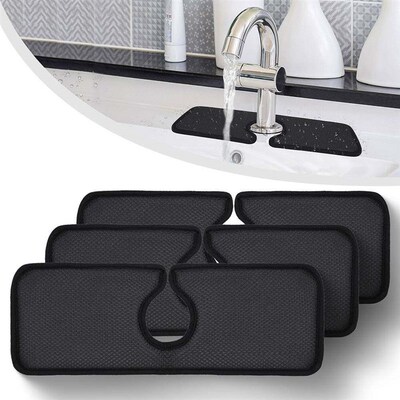 Faucet Wraparound Splash Catcher Absorbent Mat Dish Drying P
