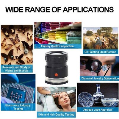 10X Cylinder Magnifier with LED & UV Lights Professional
