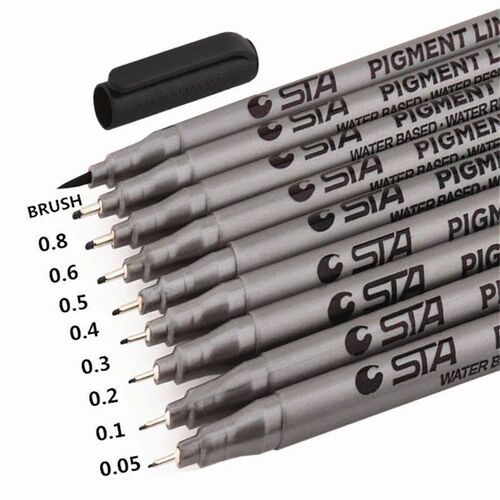 Waterproof Art Markers Brush Pen Sketch Drawing comics Pigme