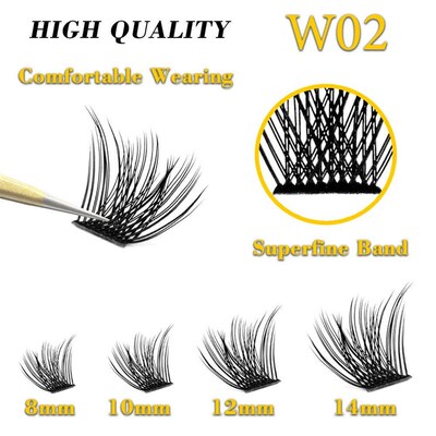 Kimcci 36 Bundles  Natural 3D Russian Volume Faux Eyelashes