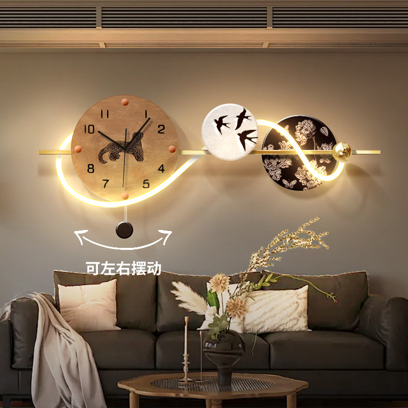 金钱豹法式客厅装饰画中古风沙发背景墙壁灯画复古餐厅带钟表挂画,家居饰品,氛围画/灯画,淘宝优惠券,粉丝福利购,淘宝优惠卷