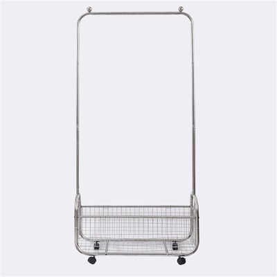 Movable Clothes Hanger Storage Rack Household Floor-standing