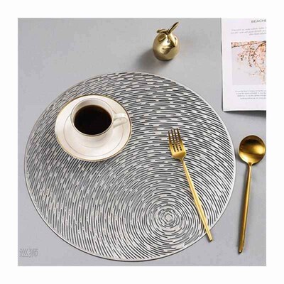 Table Mats Coasters Pad Round PVC Placemat Mats Heat Resista