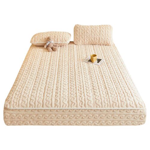 Taff Fleece tton Bed ver Thickened Warm Full-vered Fleece Be