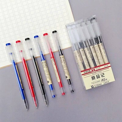 54Pcs/Set 0.35mm Gel Pens Office School Exam Sign Ballpoint