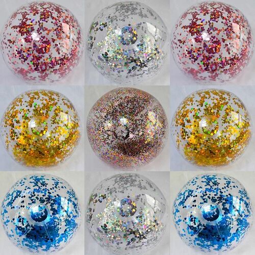 16 Inch Sequins Beach Ball Halloween Jumbo Pool Toys Balls G