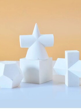树脂小石膏像雕塑10个装迷你摆件素描石膏几何体美术雕像