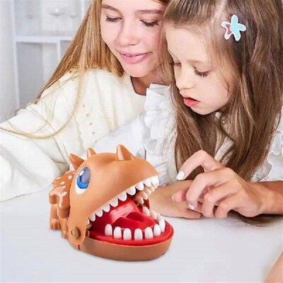 Dinosaur Teeth Toy Biting Finger Games Funny Triangle
