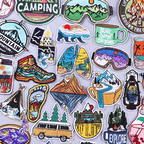 Outdoor Iron On Patches For Clothes Camp Embroidered Patches