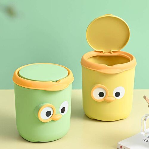 Wholesale Large-Eye Desktop Trash Bin, Cute Small Size for B