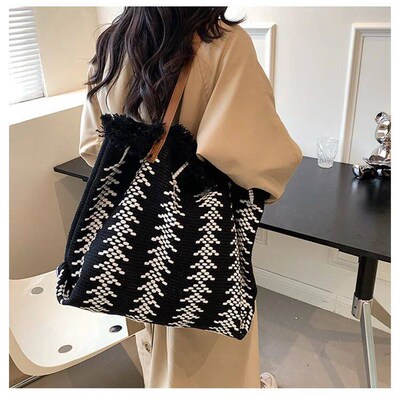 GLMAHUA Casual Top-Handle Bags Large Tote Beach Bag Shopping
