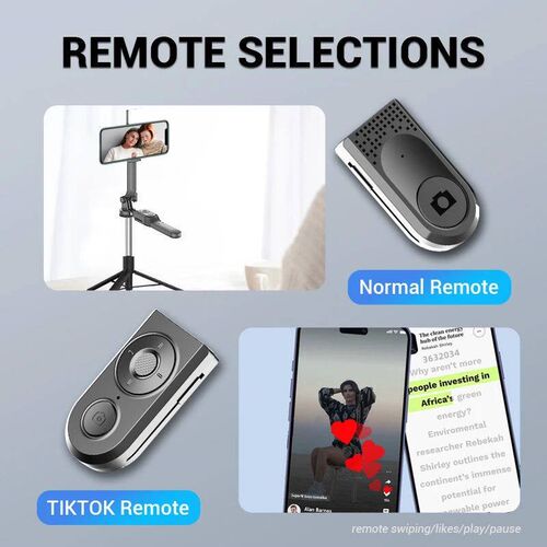 FANGTUOSI 1750mm Wireless Selfie Stick Tripod Stand Foldable
