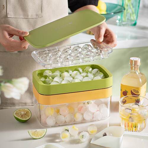 Ice Cube Trays Silicon Bottom Ice Cube Storage Container Box