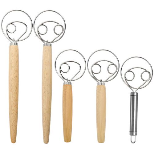 13-inch Oak Handle Beater Flour Mixer Danish Dough Mixer Sta