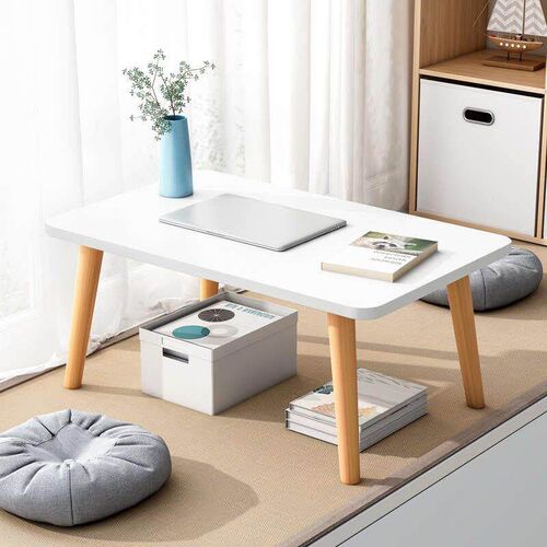 Tea Table Shelf Desk Movable Bedroom Living Room Furniture