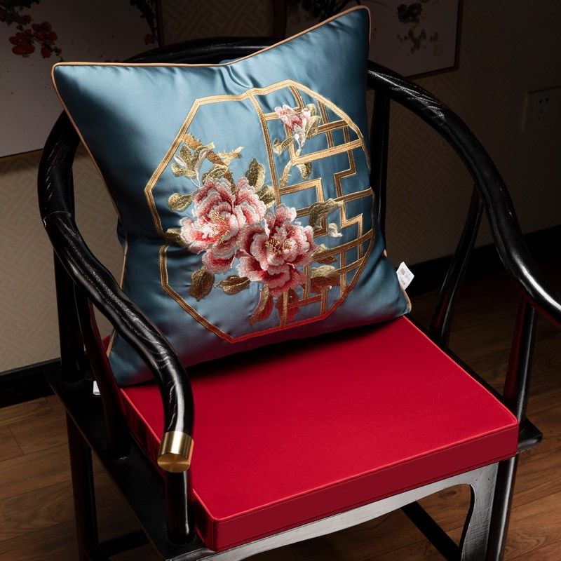 红木家具坐垫乳胶垫高档太师椅茶椅座垫中式椅子垫靠垫餐椅垫定制