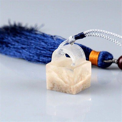 Square Natural Stone Resin Mini Customize Name Stamp