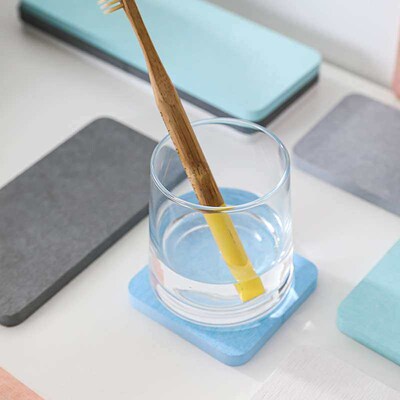 10*10cm diatom mud cup mat absorbent diatomaceous earth anti