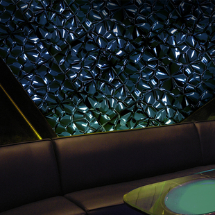 名玛汇金属不锈钢马赛克瓷砖背景墙艺术镜面水波纹不规则大块墙砖