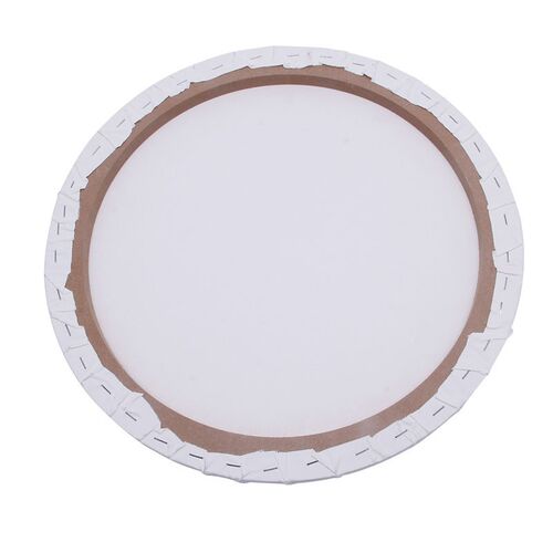 White Blank Panels Round Canvas Board Wooden Frame Art Artis