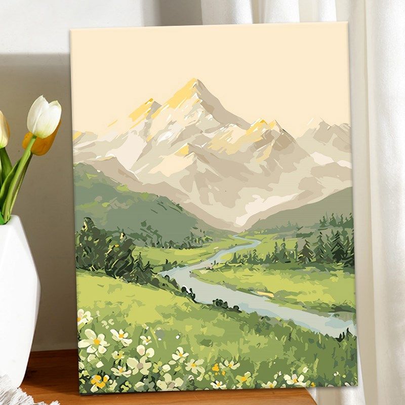 【远山】数字油画diy填充高级感手绘丙烯油彩画填充涂色解闷解压,家居饰品,DIY/数字油画,淘宝优惠券,粉丝福利购,淘宝优惠卷