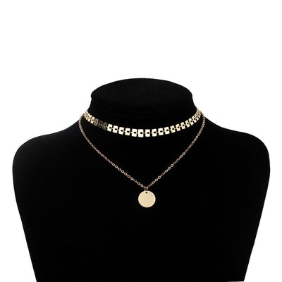 Accessories Fashion Light Luxury Collarbone Chain Round Bran