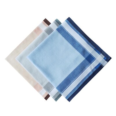 Cotton Men's Handkerchief Square Decorative Suits Grid H