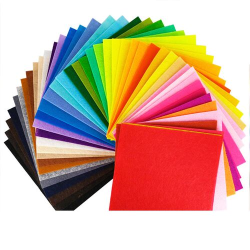 40Pcs Nonwoven Felt Fabric Needlework Patchwork Cloth Bundle