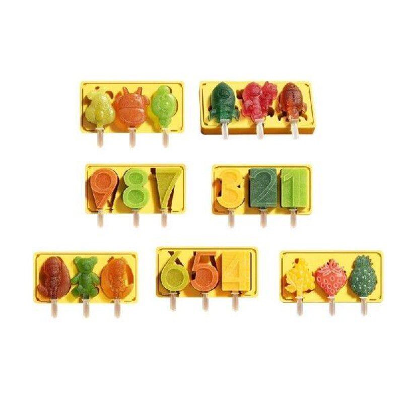 Popsicles Molds Silicone Ice Cream Moulds Silicone Ice - 实物图