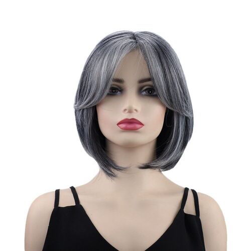 Wig Womens Eight Characters Bangs Short Straight Hair Bob H