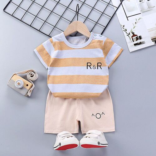 2pcs Baby Boys Girls Summer Clothing Set Infant Clothes Suit