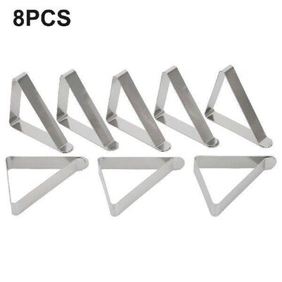 8pcsStainless Steel Tablecloth Clamps Table Cloth Clips