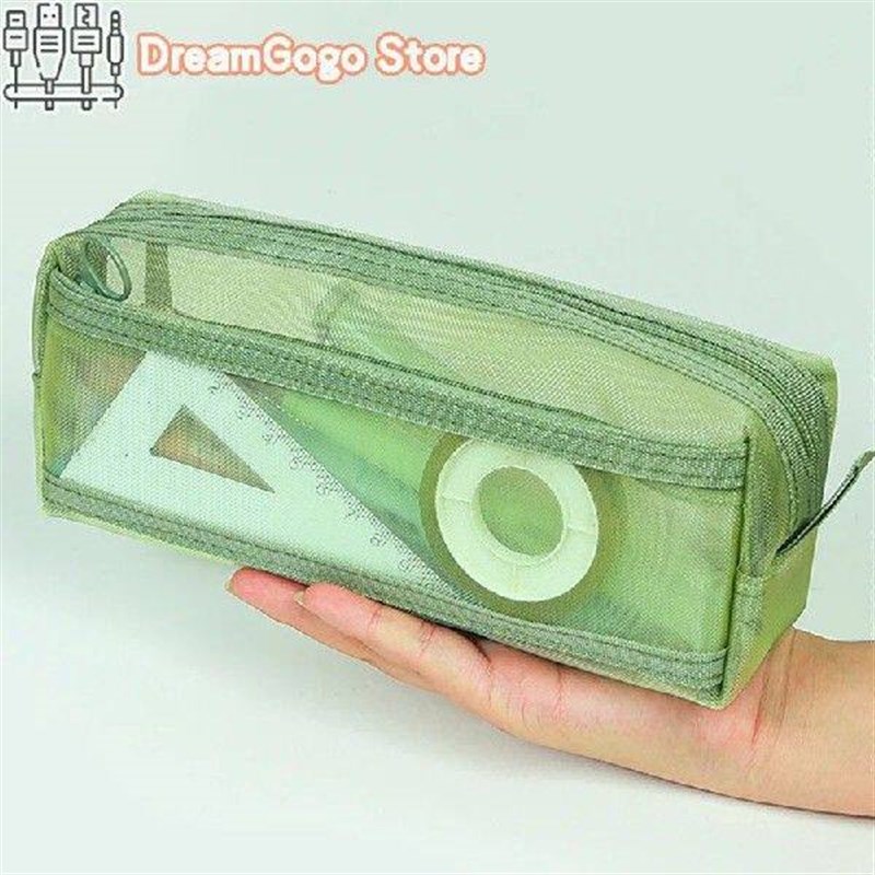 Simple Bilayer Pen Bag Large Capacity Pencil Case High图片