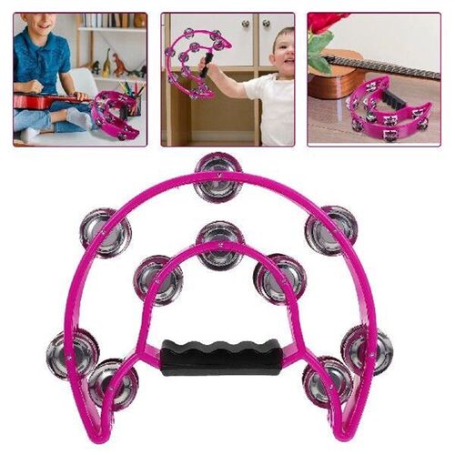 Hand Crank Tambourine Bells Percussion Handbell Teens Toys