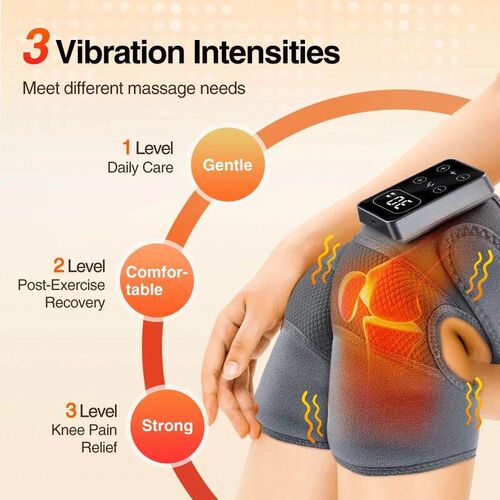 Electric 3 Levels Vibration and 5 Levels Heating Knee Pads,