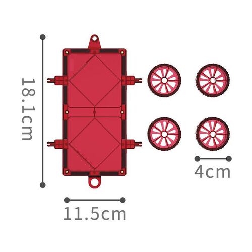 2PCS Big Magnetic Wheel Base Accessories for Educational Mag